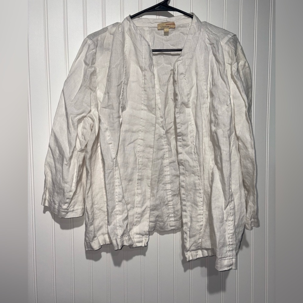 Vintage Chocies 100% Linen Top| Size XL